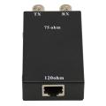75ohm BNC To 12ohm RJ45 Ethernet Adapter, 2.048Mbps Metal Housing BNC To RJ45 Converter G.703 Balanced To Unbalanced for Road Traffic Monitoring System.