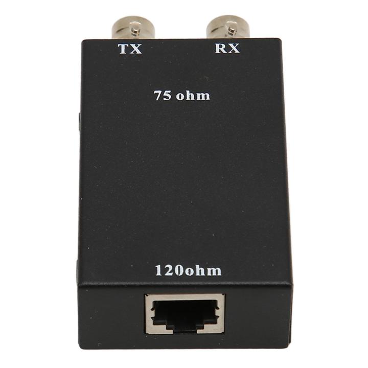 75ohm BNC To 12ohm RJ45 Ethernet Adapter, 2.048Mbps Metal Housing BNC To RJ45 Converter G.703 Balanced To Unbalanced for Road Traffic Monitoring System