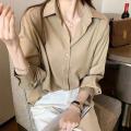 White Shirt Women's Spring and Autumn New Fashion Design Korean Style Top Young Long Sleeve Bottoming Bandage Dress Shirt Coat. 