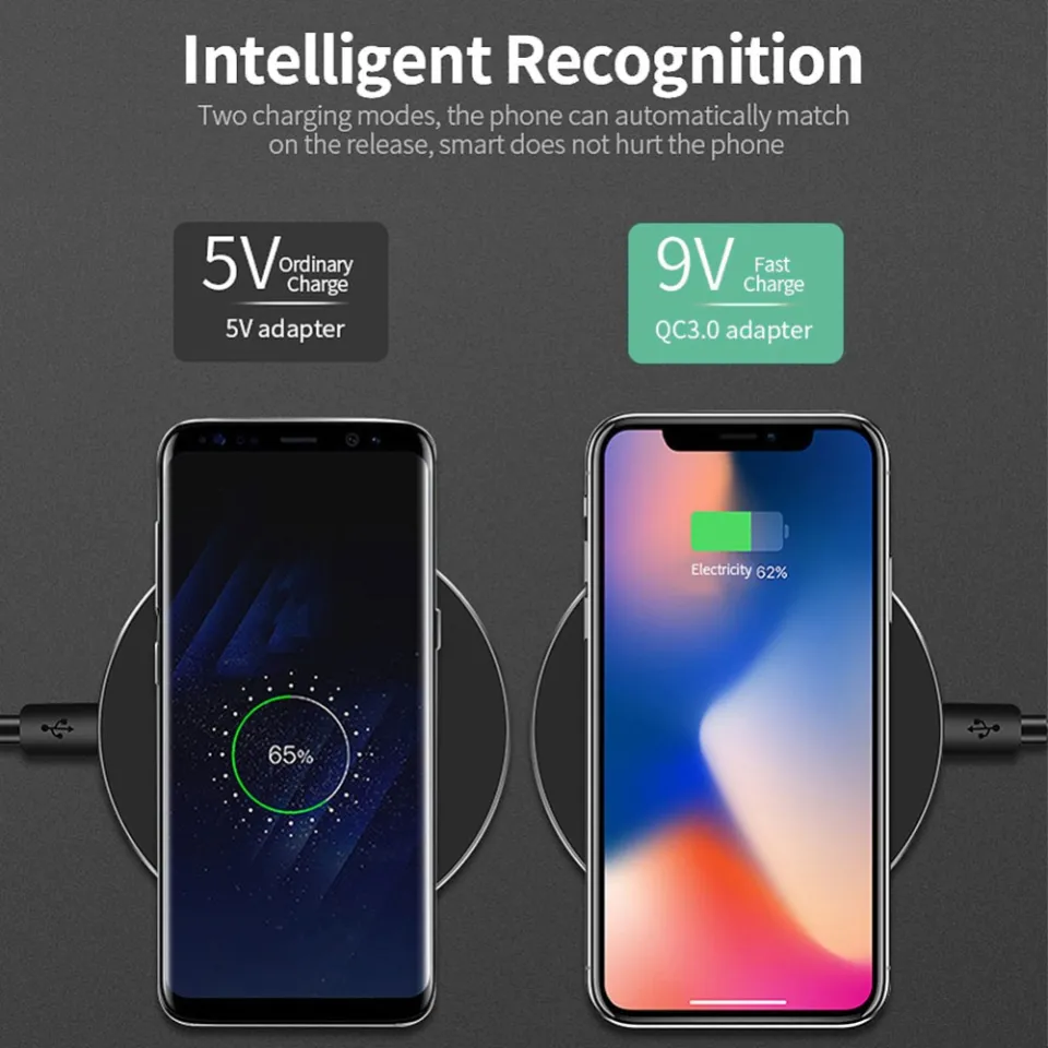 Qi Wireless Charger For iPhone 11 X XR XS Max 10W Fast