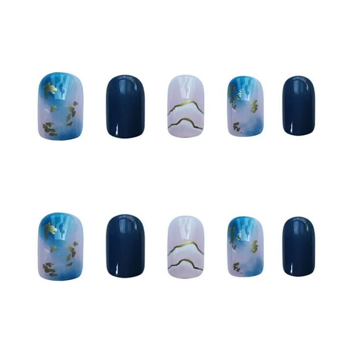 24Pcs/Box%20Sweet%20Short%20Round/Square%20Head%20False%20Nail%20Art%20Full%20Cover%20Detachable%20Artificial%20Nails%20Ballerina%20Press%20on%20Nails%20Tips%20-%20Image%202