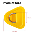 6PCS D-Ring Patch for Inflatable Boat Kayak Dinghy SUP, D-Ring PVC Patch Stand-Up Paddleboard Canoe Rafting Yellow.