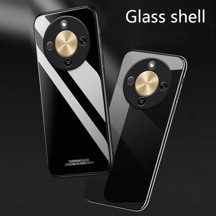 Biruiqu%20For%20Honor%20X9D%20Tempered%20Glass%20Back%20Soft%20Silicone%20Edge%20Black%20Case%20Cover%20Casing%20-%20Image%205