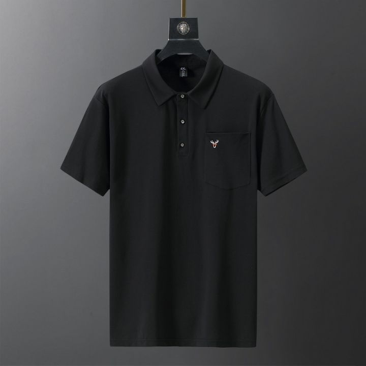 In%20summer,%20Xinjiang%20cotton%20men's%20loose%20trendy%20brand%20ins%20plus-size%20collar%20short-sleeved%20t-shirt%20fat%20basic%20Volkswagen%20black%20polo%20shirt%20-%20Image%202