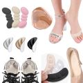 Women's Invisible Toe Cover with Padding Toe Topper Liner Socks Non-Skid Bottom for High Heels Insert Insole Heel Protector. 