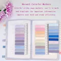Morandi Sticky Tabs Book Tabs for Annotating Books Aesthetic Index Tabs Sticky Notes, Page Markers, Translucent, Writable, Repositionable, for Classify File, Filing Products Supplies. 
