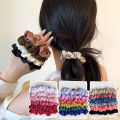 6Pcs/Set Matte Small Intestine Hair Ring Silky Satin Hair Scrunchies Simple Versatile Ponytail Holder Sweet Solid Color Headwear. 