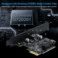 PCI-E 1X To USB 3.2 GEN1 5Gbps 20Pin Front Panel Header (To Type-C Front Panel Header) Front Panel Connector Riser Card. 