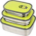 Homio Stainless Steel Lunch Box/ Tiffin Set - Rectangular,(Size: M)1psc. 