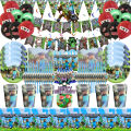 Miner Crafting Pixel Game Party Decoration Disposable Tableware Paper Plates Tablecloths Kids Birthday Baby Shower Supplies Gift MuXiaRe.
