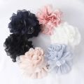 Fabric Big Flower Hair Claw Clips Women Girls Soft Chiffon Flowers Ponytail Holder Hair Clamps Barrette Fashion Hair Accessories.