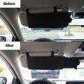 Car Sun Visor Polarized Sunshade Plate Clear Vision Anti-UV Rotatable Adjustable Sun Visor Blocker Driving Vehicle Shield-Black. 