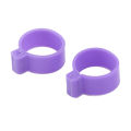 100 PCS Chicken Foot Ring Duck Hen Goose Legs Rings Clip Poultry Foot Ring Farming Tools Purple 20mm/0.79in. 