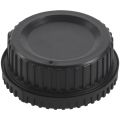 Black Plastic Camera Body Cover + Rear Lens Cap for Nikon Digital SLR. 