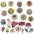 13 PCS Iron on Patches Flower Appliques Stickers, Flower Basket Embroidery Decorative Patches Applique Sew on Patches. 