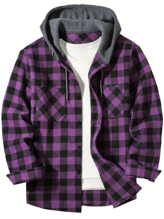Men's%20Business%20Spring%20And%20Autumn%20Plaid%20Casual%20Button%20Down%20Hooded%20Long%20Sleeved%20Shirt%20Hoodie%20Flannel%20Jacket%20Tops%20-%20Image%206