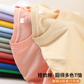 23New High-Grade Cotton Base Shirt Couple Short SleeveTT-shirt Men and Women round Neck Summer Solid Color Student Clothes. 