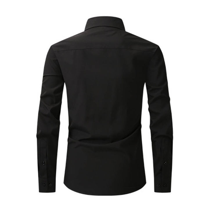 Black%20Shirt%20For%20Men%20Fashion%20Long%20Sleeve%20Cotton%20Shirt%20Casual%20Dress%20Shirts%20-%20Image%202