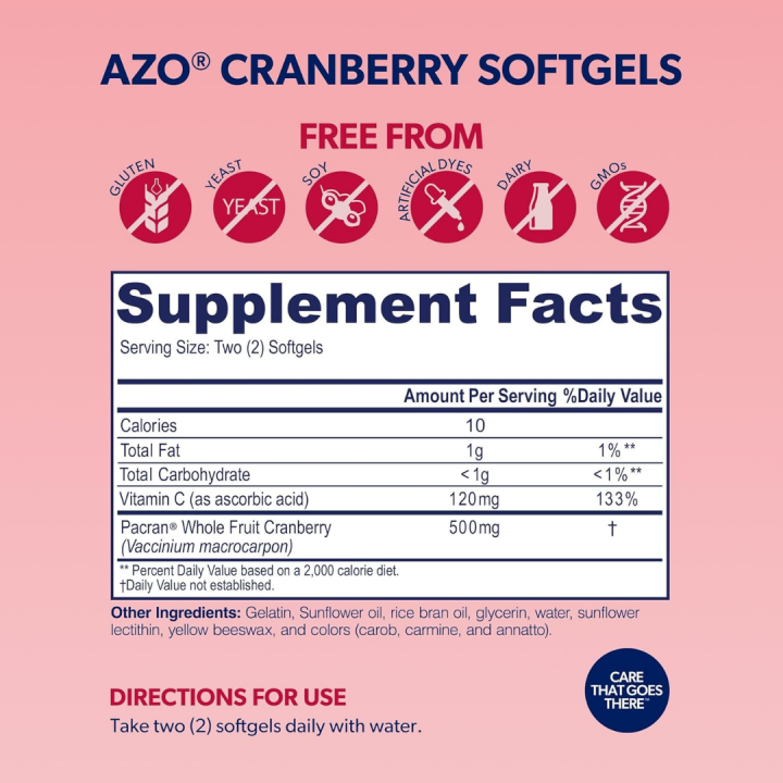 AZO%20Cranberry%20Urinary%20Tract%20Health%20-%20100%20Softgels%20-%20Image%202