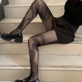Snake tights women stockings punk sexy fishnet pantyhose Harajuku evil snake jacquard stocking black mesh body socks leggings.