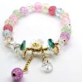 Shimmering Floral Beaded Bracelet for Girls.