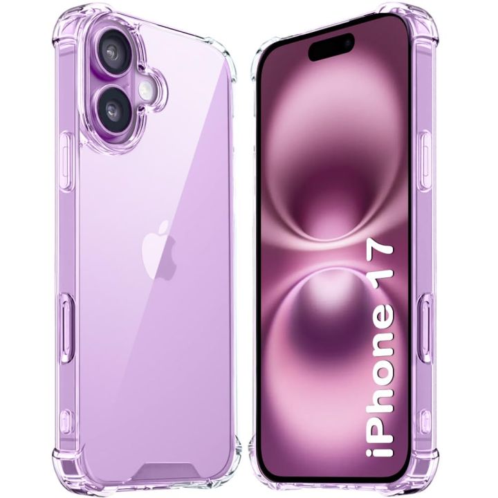 Crystal Clear Back Cover Case for apple iPhone 17e / iPhone 17 / iPhone 17 Air / iPhone 17 Pro / iPhone 17 Pro Max 5G | Shockproof Soft TPU Case | Cushioned Edges for Ultimate Protection Back Cover Case (TPU, Transparent)