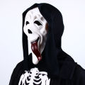 Halloween Mask Realistic Movie Scream Scary Face Creepy Ghost Mask Stick Tongue Out Funny Scary Cosplay Costume Mask Party Props. 