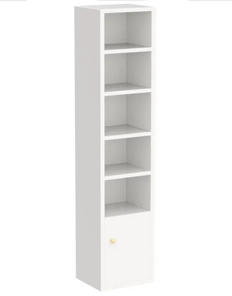 Bookcase%20-%20Inches%20Tall%20Gap%20Freestanding%20Storage%20Cabinet,%207%20Lattices%20Open%20Shelves%20Tower%20Rack%20with%20Door,%20Cubes%20Bookshelf%20in%20White%2072/16%20-%20Image%205