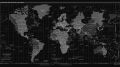 CNVS-501 72″ inch x 36″ inch World Map Wall Canvas Art Prints.