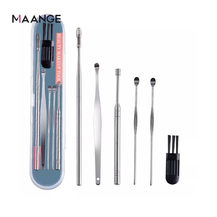 MAANGE%206PCS%20Ear%20Cleaner%20Ear%20pick%20Set%20Ear%20Wax%20Remover%20Ear%20Curette%20Spiral%20Ear%20Spoon%20Ear%20Cleaning%20Tools%20-%20Image%202