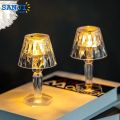 LED Acrylic Transparent Crystal Warm Light Mini Night Light Creative Romantic Bedside Small Table Lamp Suitable For Dinner Sleep. 