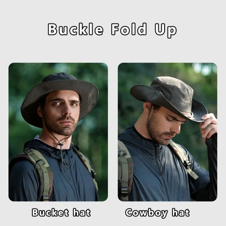 Men%20Bucket%20Hat%20Letter%20Embroidery%20Leather%20Label%20Cowboy%20Hat%20Waterproof%20Outdoor%20Hiking%20Fishing%20Cap%20Light%208cm%20Brim%20Anti-UV%20Sun%20Hat%20-%20Image%204