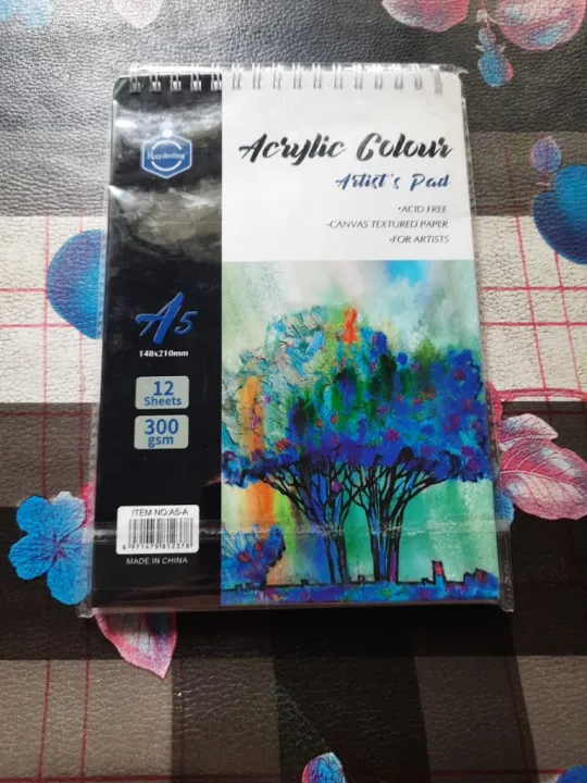 Keep%20Smiling%20Artist's%20Acrylic%20Pad%20A5%20Size%20(24Page)%20-%20Image%203