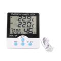 Electronic Digital Room In and Out Temperature Humidity Meter Thermometer Hygrometer Thermo-hygrometer Alarm Clock HTC-2A. 