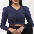 Crop Tops Short Body & Long Sleeve Blouse for Women (01 Pcs).