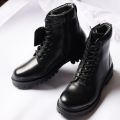 Zipper Bikers Black long boots- Leather Bikers long boots for man. 