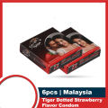 Tiger - Dotted Condoms Strawberry Flavor - Combo Pack - 2 Packs - 3x2 - 6pcs - Condom.