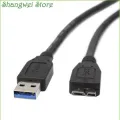3FT USB 3.0 Cable/Cord for Seagate Goflex, Expansion Desktop External Hard Drive Super Speed 5Gbps A/Micro B Device,Black. 