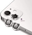 For Apple iPhone 12 White Camera Protector WSKEN Metal Ring Tempered Glass Camera Lens Protector. 
