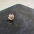 Elegant Rose Gold Plated L-Shaped Nose Ring with Sparkling Crystal Accents. 