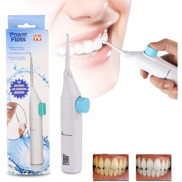 Oral Dental Water Power Floss Pick Teeth Cleaning-white