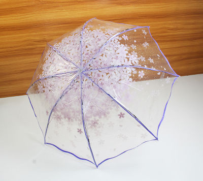 Thickening%20Transparent%20Three%20Fold%20Rain%20Umbrella%20Japanese%20Cherry%20Blossom%20Plastic%20PVC%20Clear%20Falbala%20Umbrellas%20Women%20parapluie%20-%20Image%207
