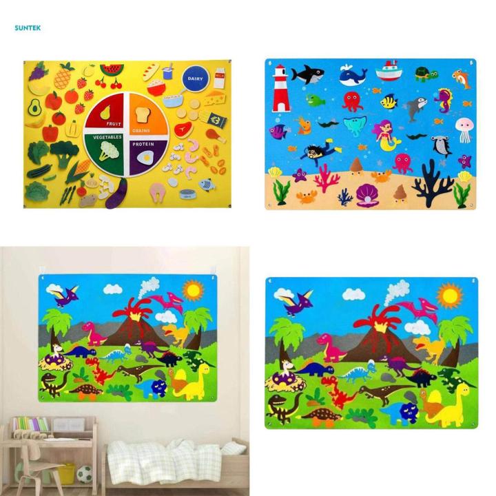 Felt Set for Toddlers Children, 3.4 Feet Flannel Stories Toys, Wall Activity Storytelling Teaching