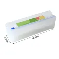 【In Stock】Plastic Food Wrap Dispenser With Slide Cutter Adjustable Cling Film Cutter Preservation Foil Storage Box Convenient Efficient. 