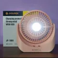 JYSUPER JY-1881 Rechargeable Wind Up-Down Movable Desk Fan With LED Lamp mini table fan. 