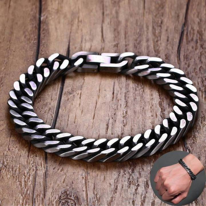 Stainless Steel Bracelet for Men ( Silver)