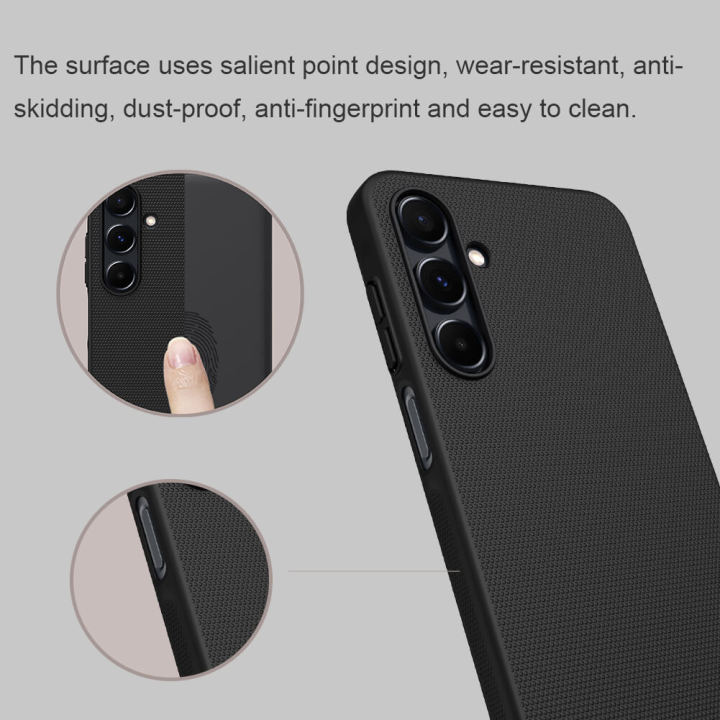 Nillkin%20Super%20Frosted%20Shield%20Matte%20Black%20Case%20for%20Samsung%20Galaxy%20A16%205G%20-%20Scratch-Resistant,%20Camera%20Protection%20-%20Image%205