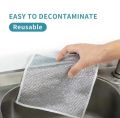 3/5 Pcs ( Double Lear ) Silver Plastic mix Kitchen Cleaner Double Lear magic majoni Multiple Purpose magic majoni Dish majoni.