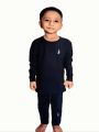 Premium Quality Kids Thermal Set Black  color (Top & Bottom) For (3 Year To 13 Year) Boy's & Girl's Baby.. 