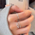 Sweet, stacked twist rings, women's thin rings, delicate and fashionable, versatile open rings, ins style, niche index finger rings, tide rings. 